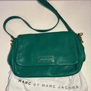 Marc by Marc Jacobs Green Shoulder Bag with Gold Accents